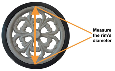 measure the wheel rim diameter